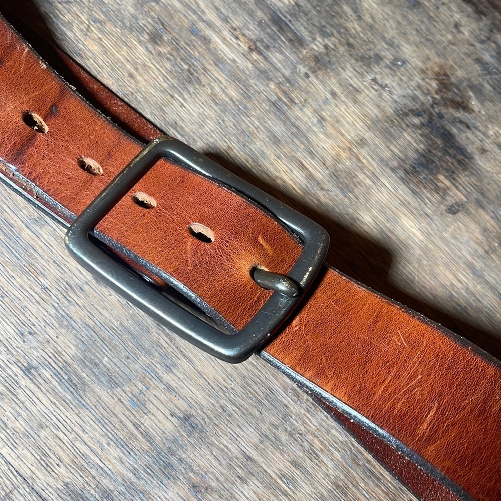 GENUINE CAW LEATHER BELT MADE IN USA